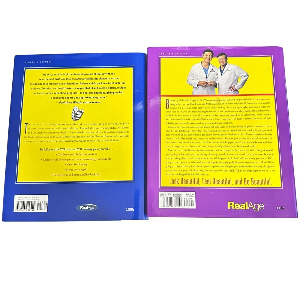 YOU On A Diet & YOU Being Beautiful Books‎ Dr. Oz & Dr. Roizen Set